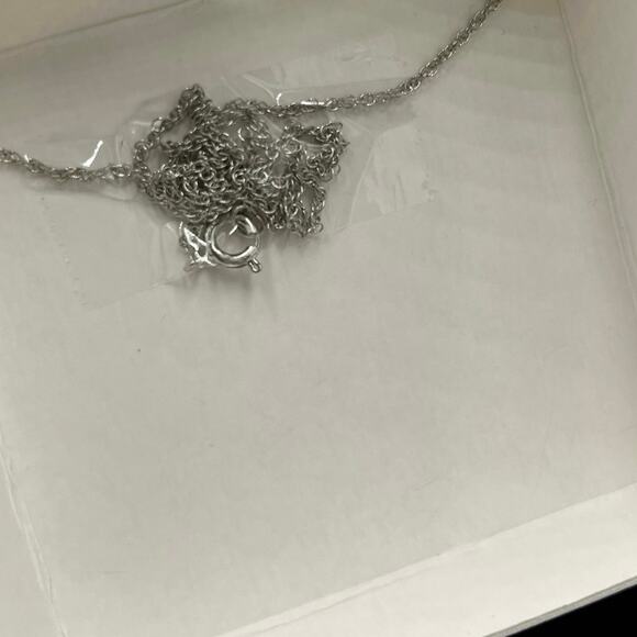 Brilliance Fine Jewelry Simulated Blue Topaz and‎ CZ Snowflake Necklace New - Picture 6 of 7